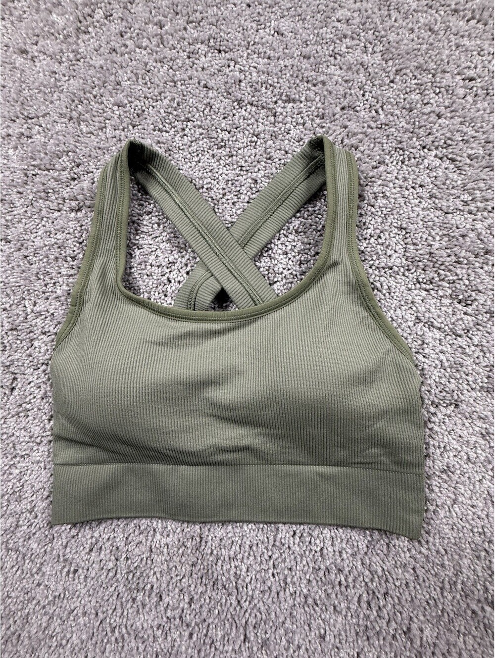 Athleta Aurora Scoop Bra Size X Small D-DD Sage Green NWOT